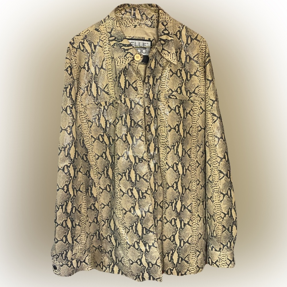 Wilson leather Pelle Studio Snake Skin Jacket Men’s XL vintage 1990s